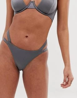 Wolf & Whistle Exclusive Strappy Tanga Bikini Bottom In Charcoal Shimmer For Women Shimmer Charcoal 7 Wolf & Whistle Exclusive Strappy Tanga Bikini Bottom In Charcoal Shimmer For Women Shimmer Charcoal -Women's Wolf & Whistle Sales 2022 unnamed file 140