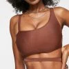 Wolf & Whistle Fuller Bust Exclusive Asymmetric Bikini In Chocolate