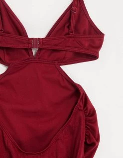 Wolf & Whistle Maternity Exclusive Cut Out Swimsuit In Plum For Women -Women's Wolf & Whistle Sales 2022 unnamed file 3