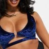 Wolf & Whistle Exclusive Full Bust Ring Bikini Set In Velvet Navy