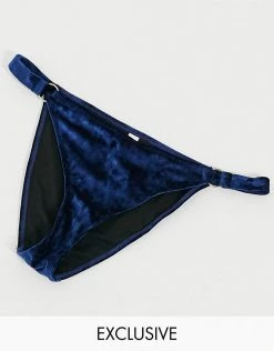 Wolf & Whistle Exclusive Full Bust Ring Bikini Set In Velvet Navy -Women's Wolf & Whistle Sales 2022 unnamed file 349