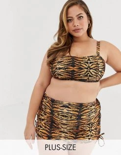 Wolf & Whistle Curve Exclusive Eco Bandeau Bikini Top In Tiger Print For Women -Women's Wolf & Whistle Sales 2022 unnamed file 407
