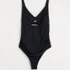 Wolf & Whistle Maternity Exclusive Cut Out Swimsuit In Black For Women