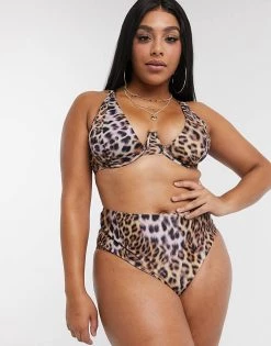 Wolf & Whistle Curve Exclusive Eco Underwired Bikini Top In Animal For Women -Women's Wolf & Whistle Sales 2022 unnamed file 515