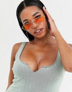 Wolf & Whistle Fuller Bust Exclusive V-cut Swimsuit In Metallic Mint Rib D-F For Women -Women's Wolf & Whistle Sales 2022 unnamed file 519