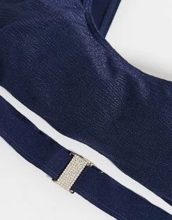 Wolf & Whistle Fuller Bust Exclusive Eco Cut Out Crop Buckle Bikini Top In Electric Blue For Women -Women's Wolf & Whistle Sales 2022 unnamed file 534