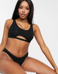 Wolf & Whistle Exclusive High Waist Bikini Bottom In Animal Texture For Women Black -Women's Wolf & Whistle Sales 2022 unnamed file 615