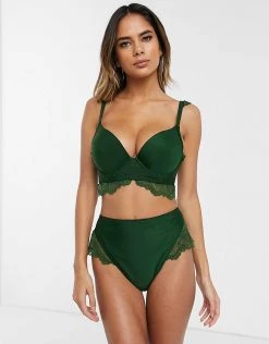 Wolf & Whistle Fuller Bust Exclusive Eco Lace Underwired Bikini Top In Forest Green DD-G For Women -Women's Wolf & Whistle Sales 2022 unnamed file 620