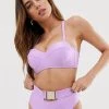 Wolf & Whistle Fuller Bust Exclusive Underwired Bandeau In Lavender For Women