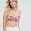 Wolf & Whistle Extreme Push Up 2 Cup Sizes Floral Bikini Top B-G Cup For Women Pink Floral