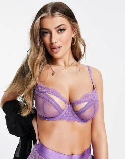 Wolf & Whistle Lingerie Set In Purple -Women's Wolf & Whistle Sales 2022 unnamed file 684