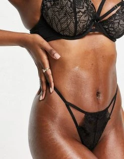 Wolf & Whistle Strappy Lace Lingerie Set In Black -Women's Wolf & Whistle Sales 2022 unnamed file 701