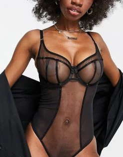 Wolf & Whistle Fuller Bust Mesh Body With Satin Binding In Black For Women 9 Wolf & Whistle Fuller Bust Mesh Body With Satin Binding In Black For Women -Women's Wolf & Whistle Sales 2022 unnamed file 792