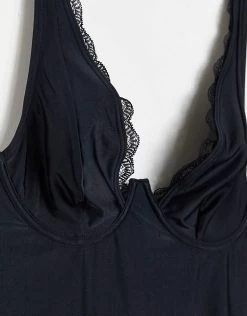 Wolf & Whistle Maternity Exclusive Swimsuit With Lace Trim Detail In Black For Women -Women's Wolf & Whistle Sales 2022 unnamed file 95